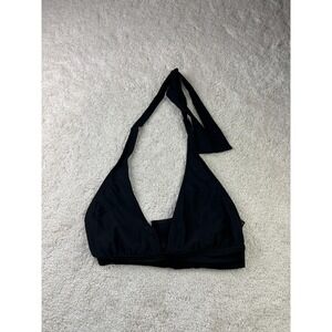 Catalina Bikini Swimsuit Top Womens Small Black Halter Tie Swimwear FL11330Y